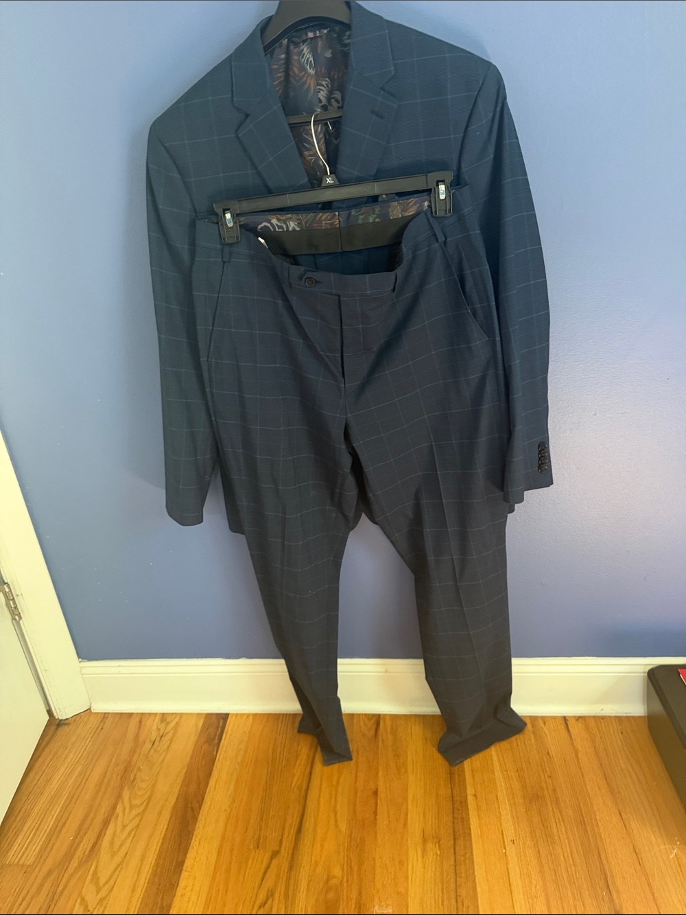 Sean John Navy Windowpane Two-Piece Suit